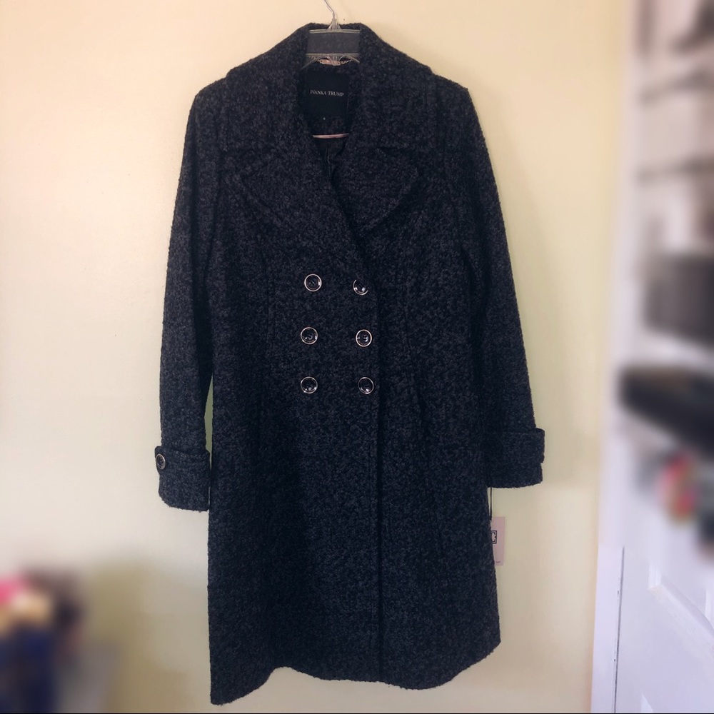Ivanka Trump Gray Wool Coat